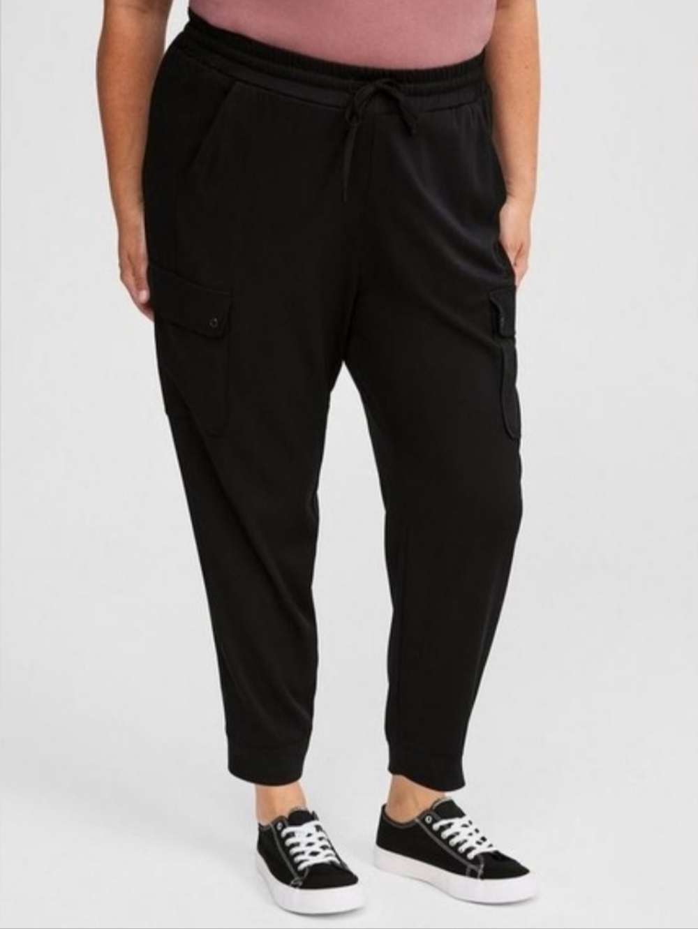 Torrid Challis Black Cargo Jogger Pants - Women 2X NWOT